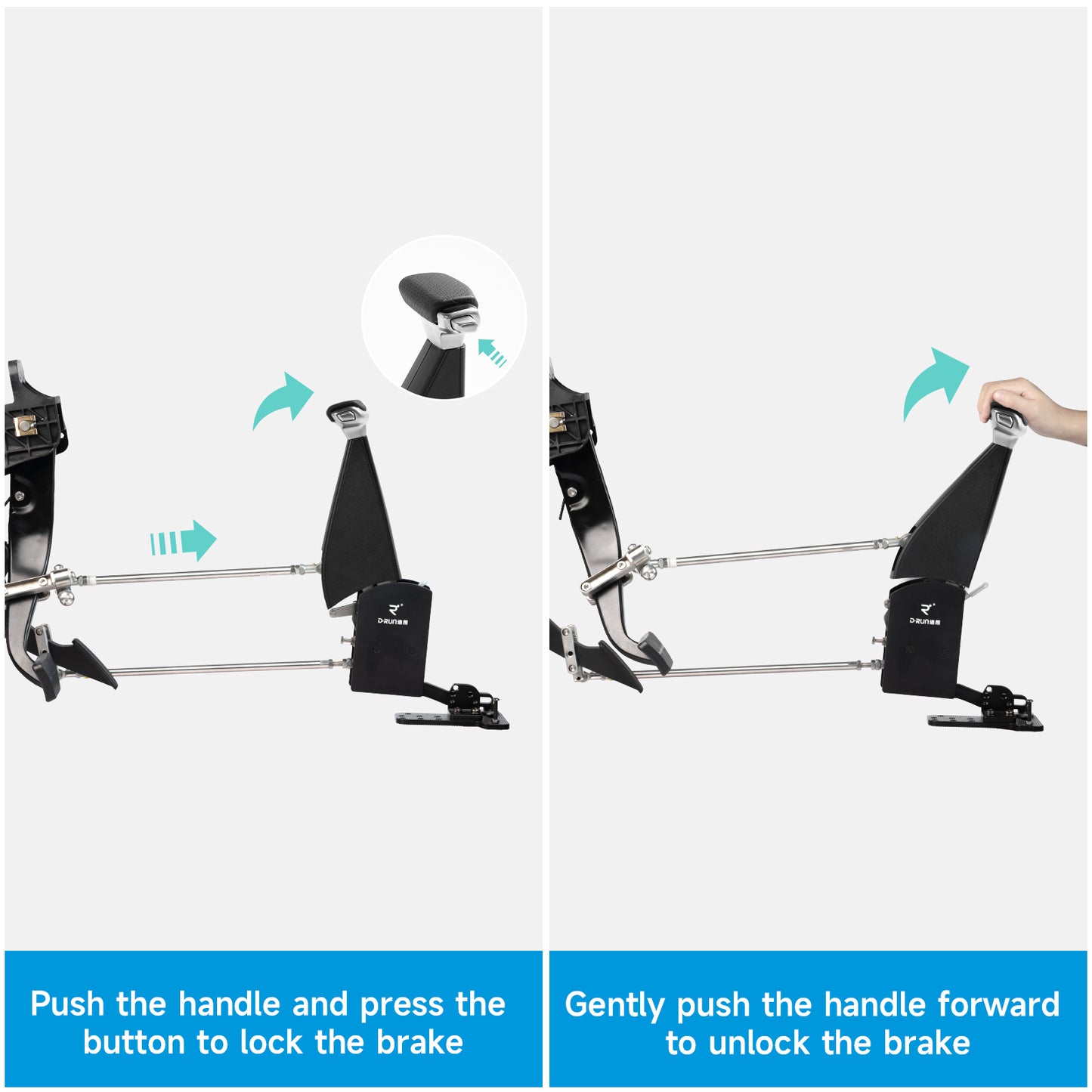 D-RUN 3 Handicap Hand Control for Disabled Drivers Car Driving Assistance Push Pull Control Brake Throttle