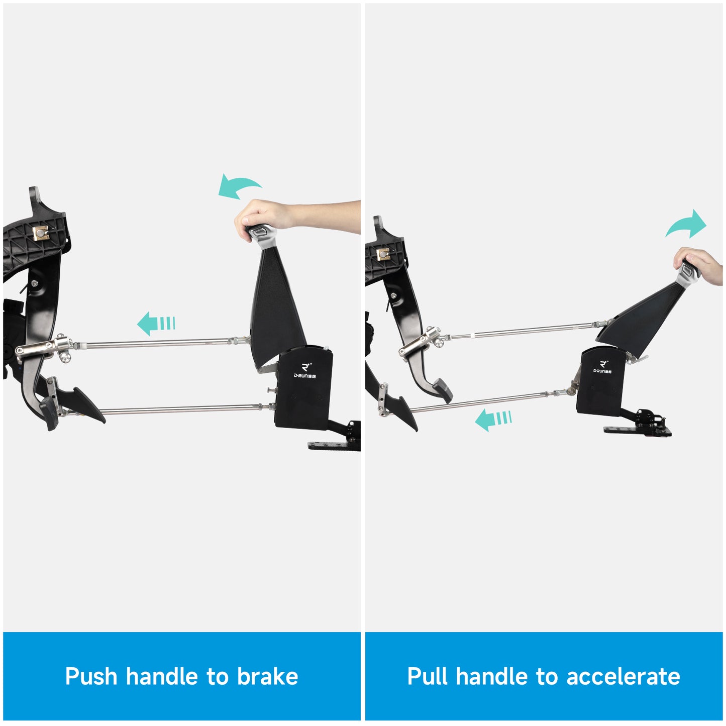 D-RUN 3 Handicap Hand Control for Disabled Drivers Car Driving Assistance Push Pull Control Brake Throttle