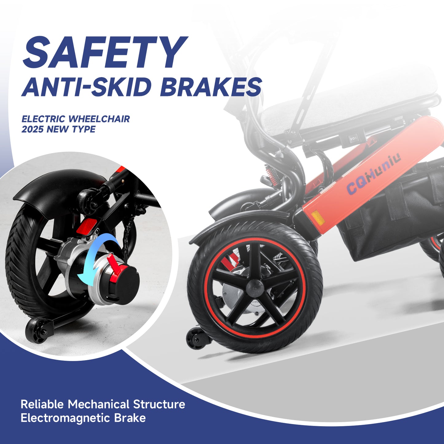 Electric Wheelchair for Adults - 30KM Long Range Lightweight Foldable - Dual 250W Motors & Dual 12Ah Batteries - All-Terrain, Comfortable Seat, Easy to Transport