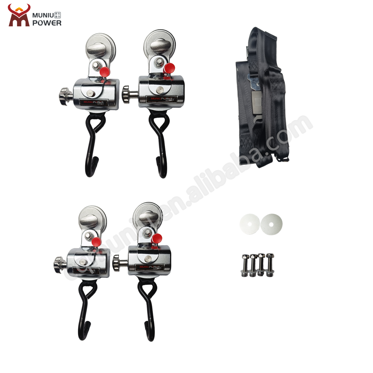 MPT-T201 Manual Release Tie Down System Wheelchair Retractor Wheelchair Restraint System
