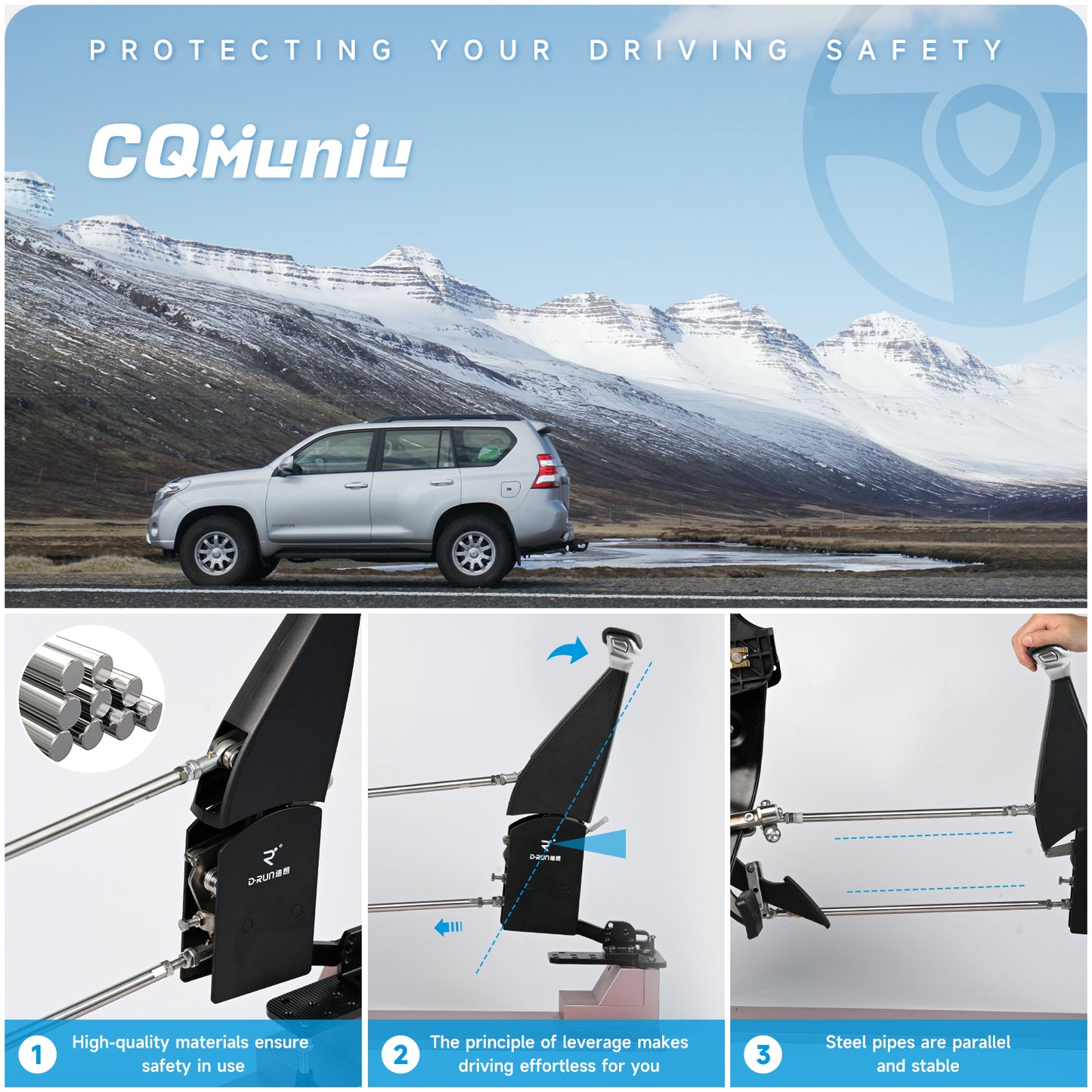 D-RUN 3 Handicap Hand Control for Disabled Drivers Car Driving Assistance Push Pull Control Brake Throttle