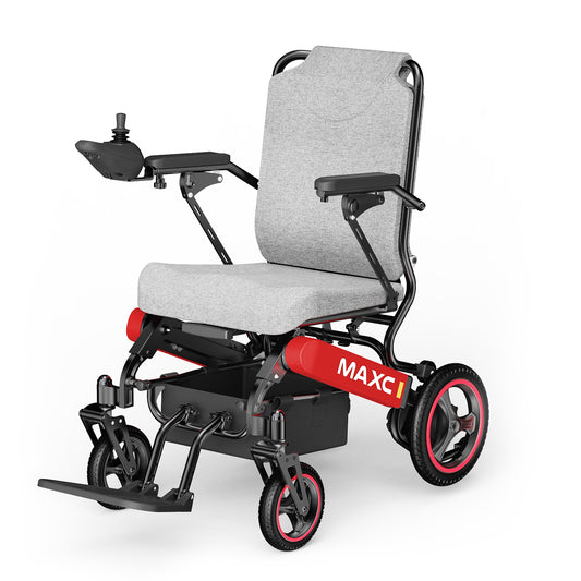Electric Wheelchair for Adults - 30KM Long Range Lightweight Foldable - Dual 250W Motors & Dual 12Ah Batteries - All-Terrain, Comfortable Seat, Easy to Transport