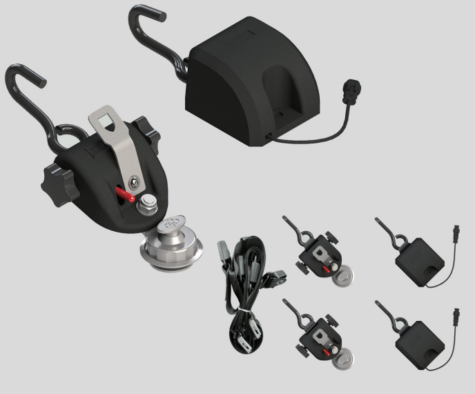 RS5 4-Point Disc-Mount Wheelchair Tie-Down System | 360° Swivel, ISO 10542-1:2012 Certified — Manual (RS5A) & Electric Retractor (RS5AE)