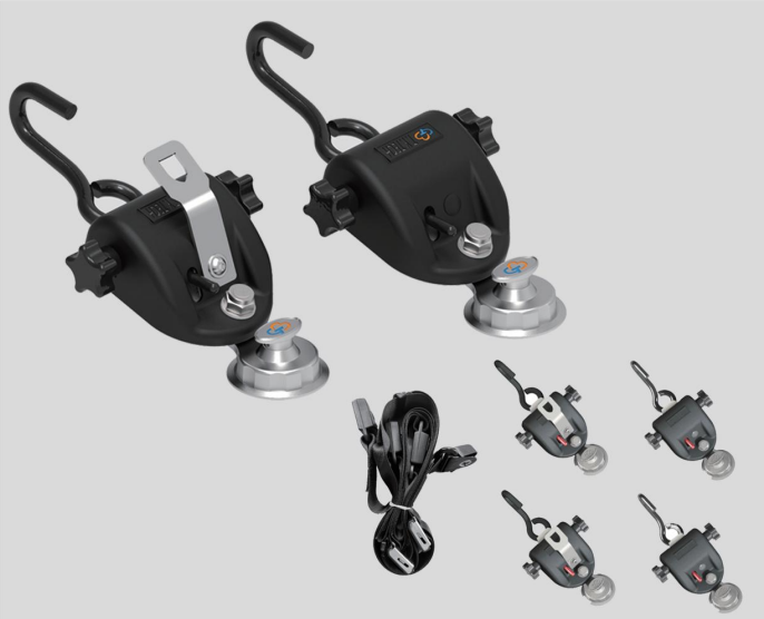 RS5 4-Point Disc-Mount Wheelchair Tie-Down System | 360° Swivel, ISO 10542-1:2012 Certified — Manual (RS5A) & Electric Retractor (RS5AE)