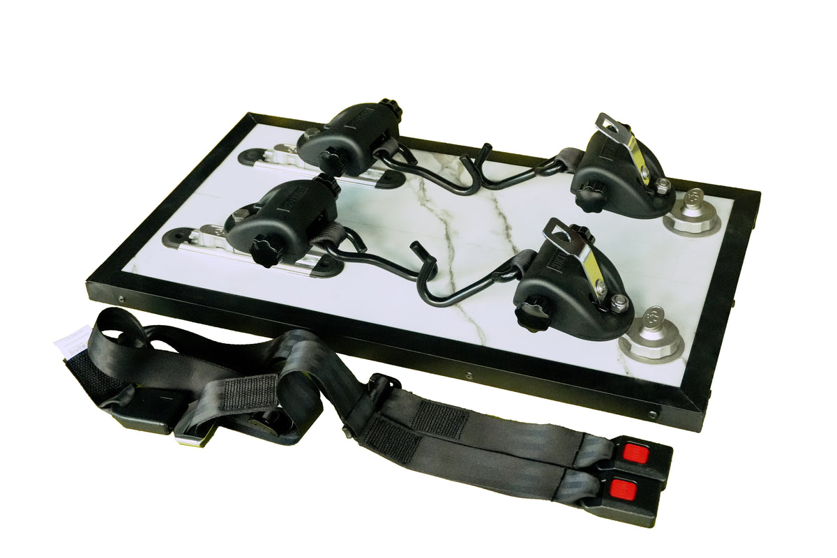 RS5 4-Point Disc-Mount Wheelchair Tie-Down System | 360° Swivel, ISO 10542-1:2012 Certified — Manual (RS5A) & Electric Retractor (RS5AE)