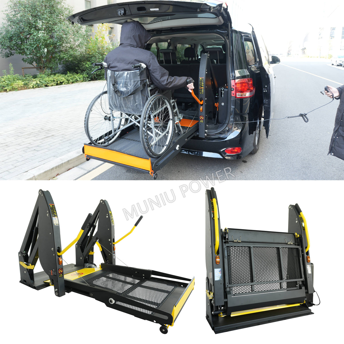 MNL3A Heavy Duty 400kg Loading Wheelchair Lifting Platform for Disabled, Electro-Hydraulic Van Lift