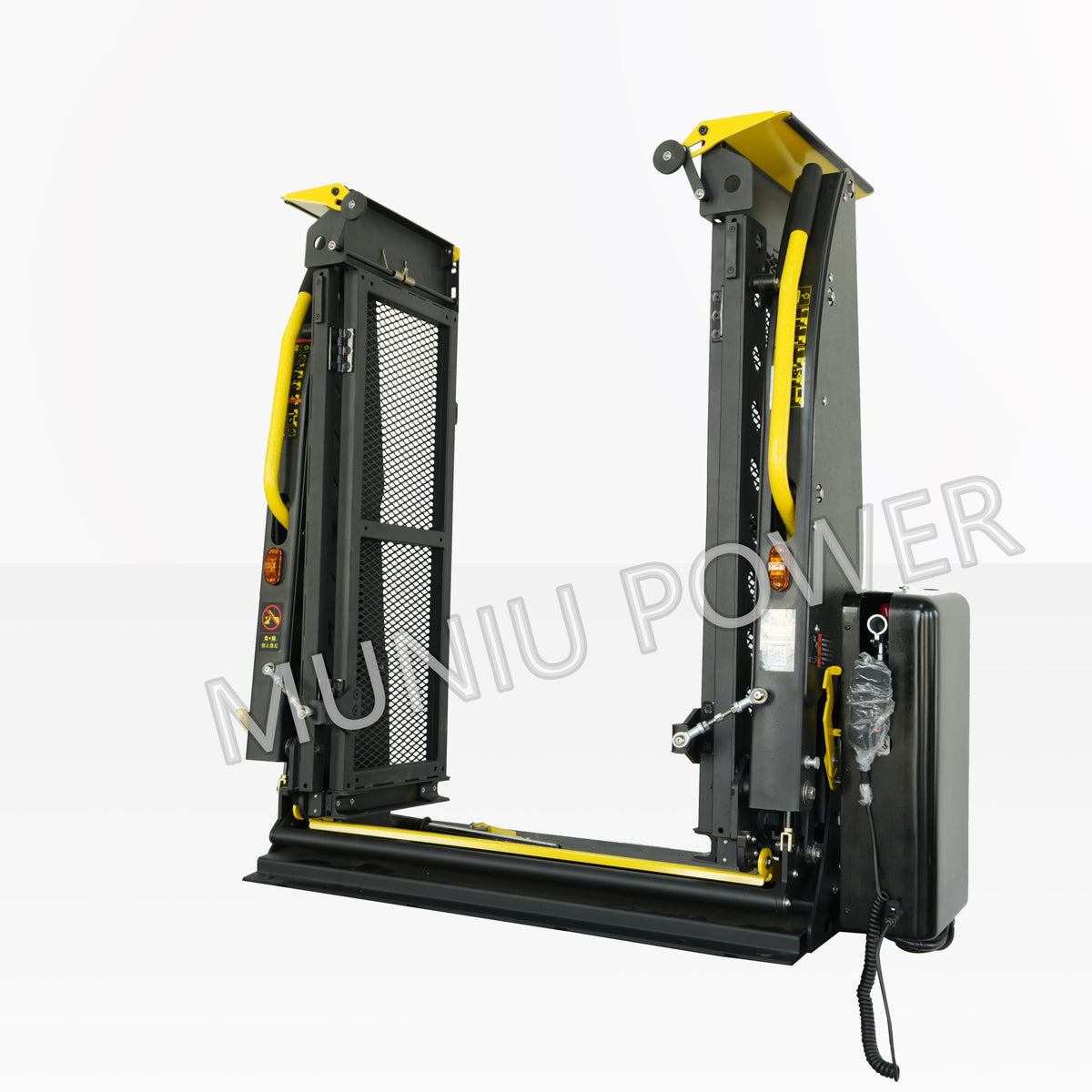 MNL3B Hydraulic Bus & Van Wheelchair Lift with Folding Platform, 400 kg / 880 lbs, 12V 24V DC - Wheelchair Accessible Vehicle Lift