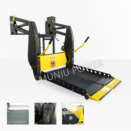 MNL3B Hydraulic Bus & Van Wheelchair Lift with Folding Platform, 400 kg / 880 lbs, 12V 24V DC - Wheelchair Accessible Vehicle Lift