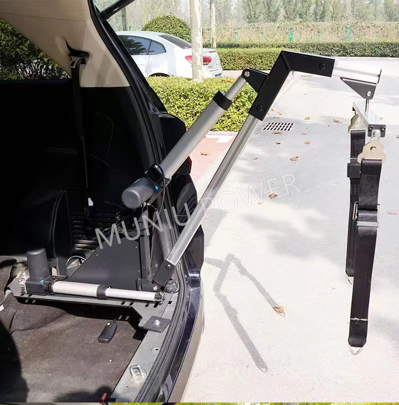 WH3A Power Wheelchair Hoist for SUV & MPV Boot — ECE R10 Certified, 100kg Lift Capacity, APP & Bluetooth Control, Left & Right Rotation