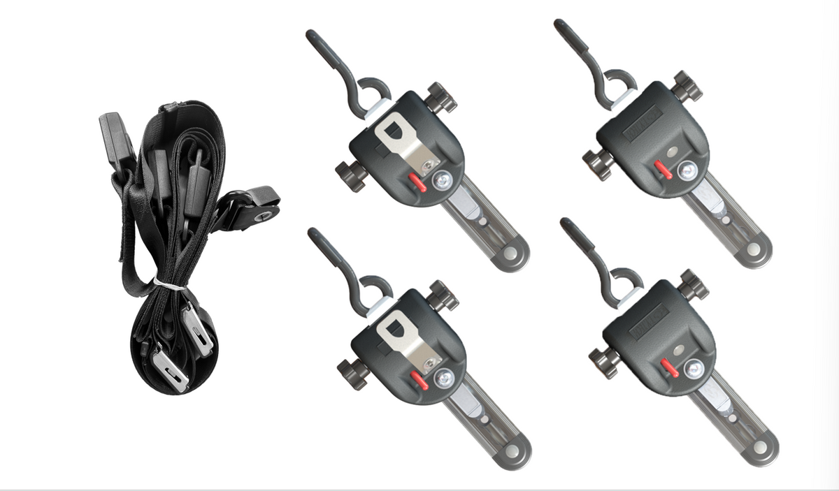 RS5A 4-Point Wheelchair Tie-Down & Restraint System | Floor-Track Flush-Mount, ISO 10542-1: 2012 Certified